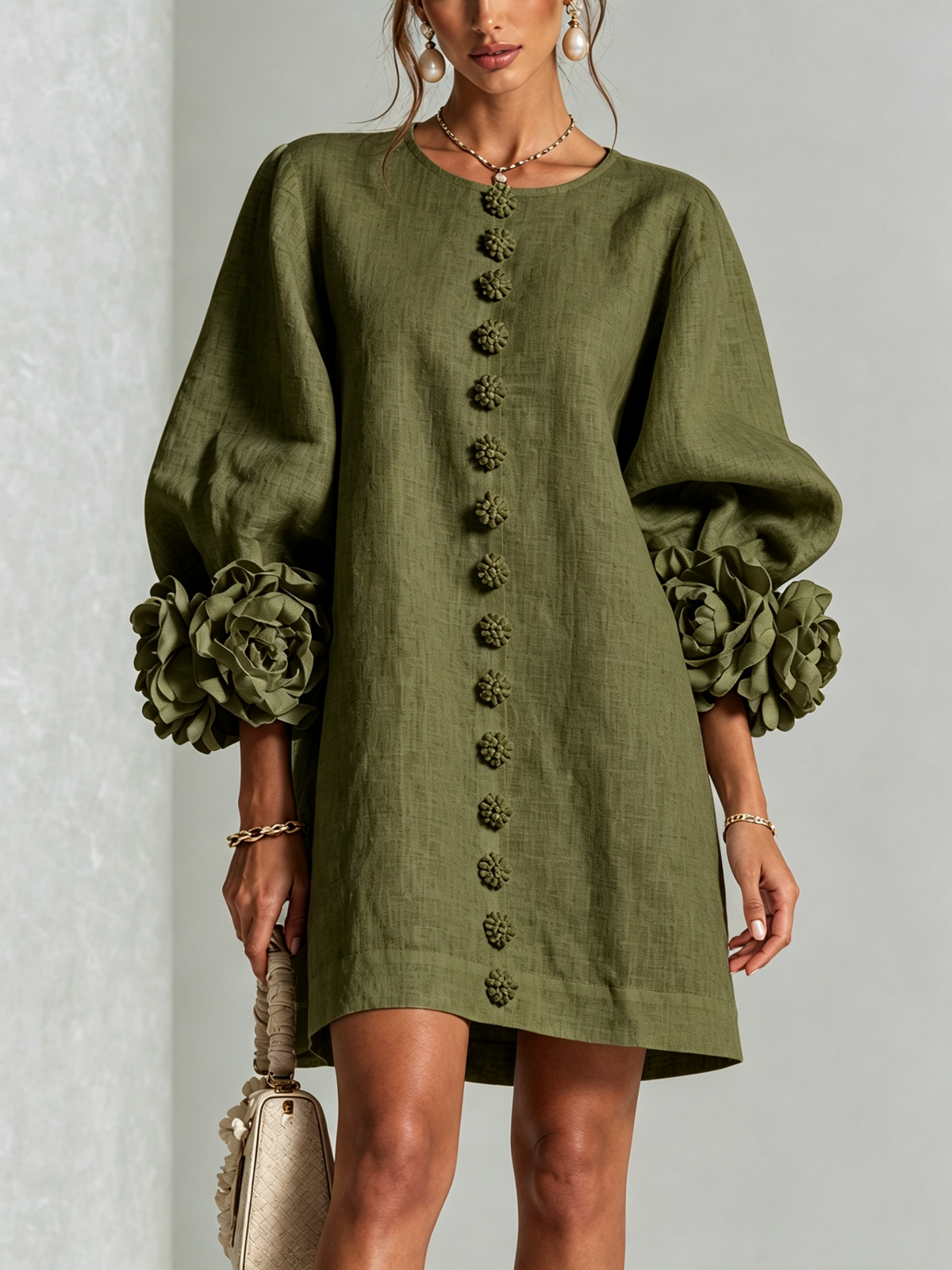 BEAUMONT NICE | ROBE ÉLÉGANTE À MANCHES POUR FEMMES