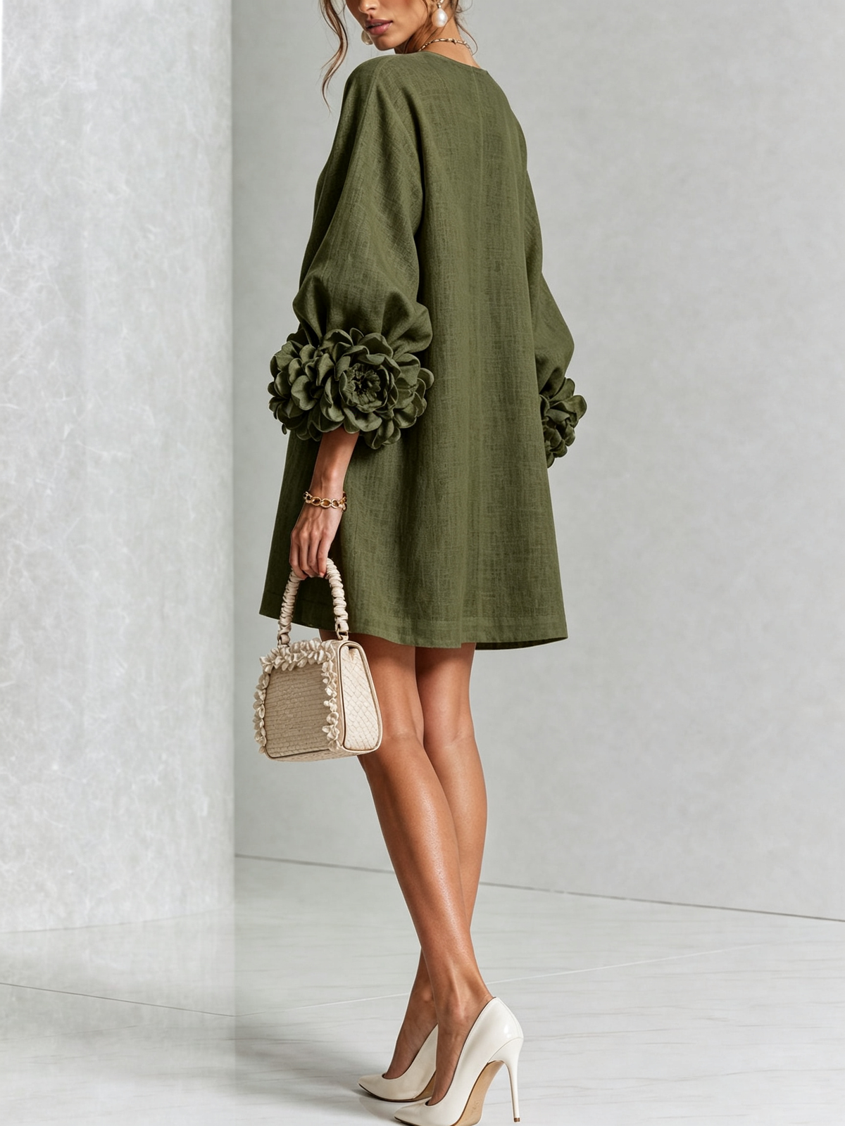 BEAUMONT NICE | ROBE ÉLÉGANTE À MANCHES POUR FEMMES