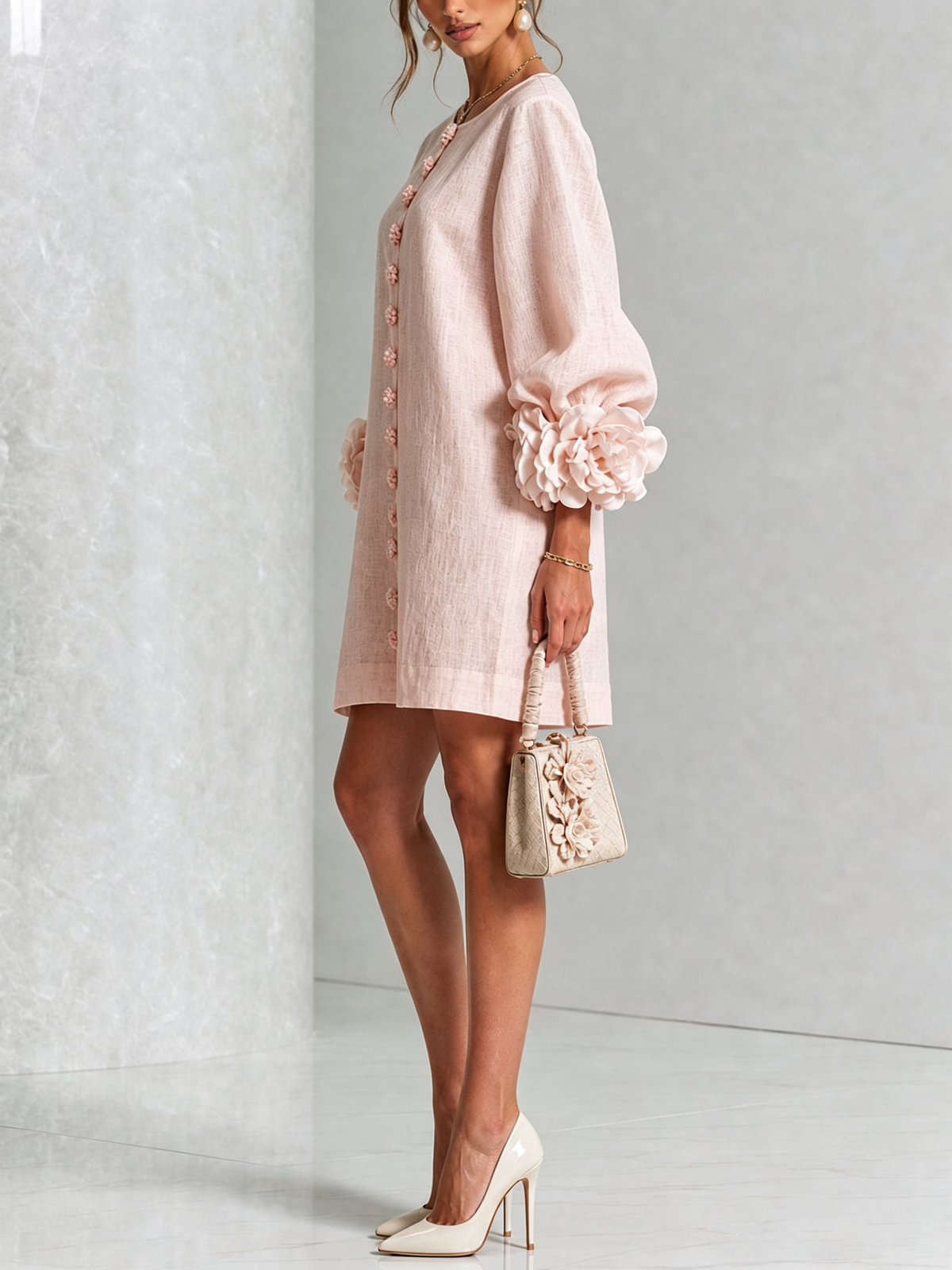 BEAUMONT NICE | ROBE ÉLÉGANTE À MANCHES POUR FEMMES