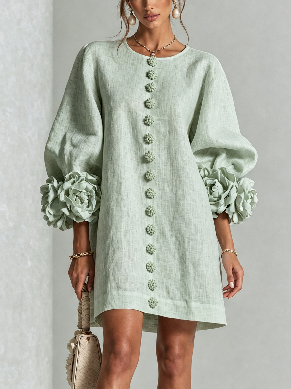 BEAUMONT NICE | ROBE ÉLÉGANTE À MANCHES POUR FEMMES