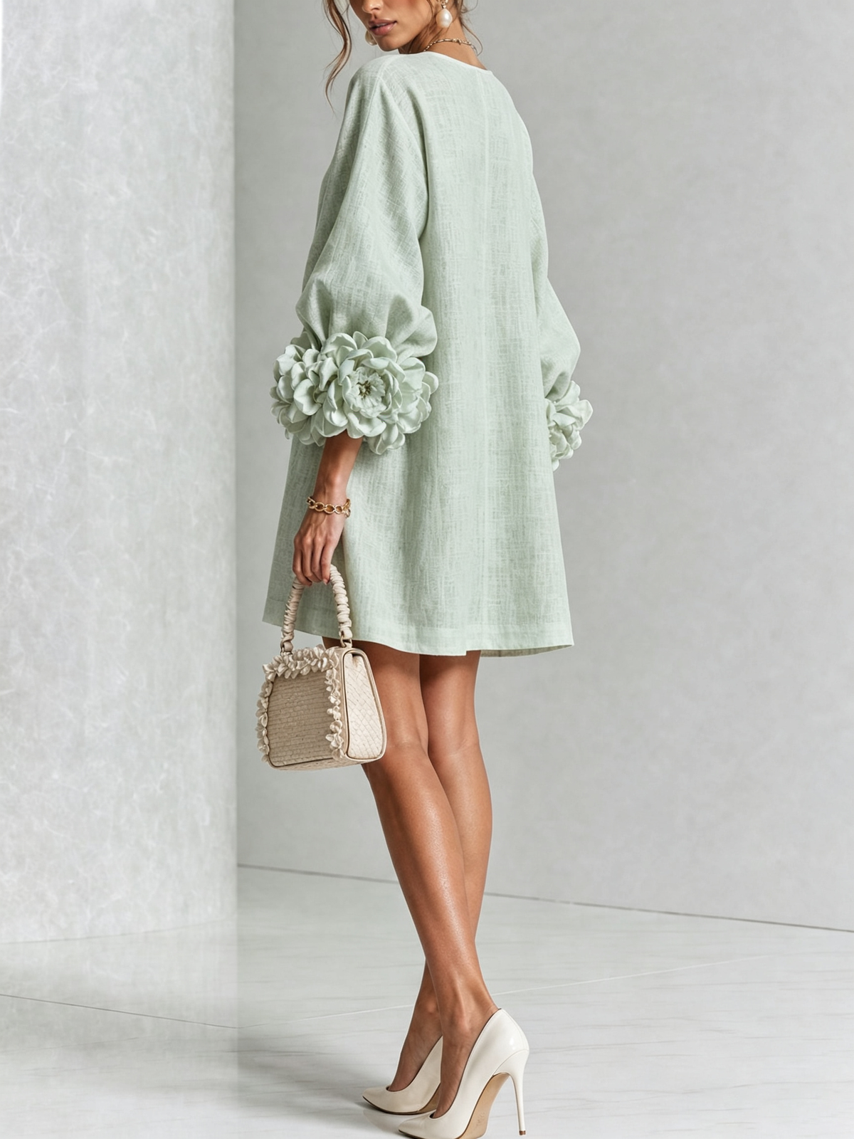 BEAUMONT NICE | ROBE ÉLÉGANTE À MANCHES POUR FEMMES
