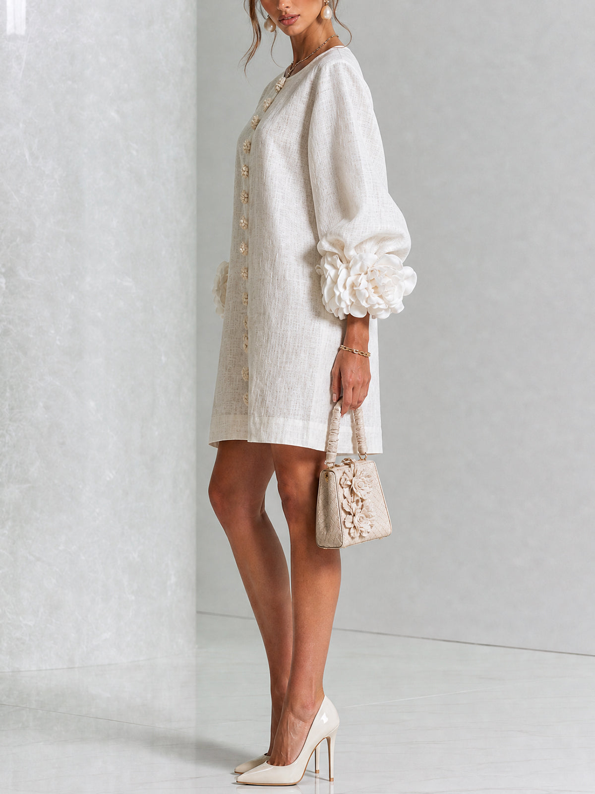 BEAUMONT NICE | ROBE ÉLÉGANTE À MANCHES POUR FEMMES