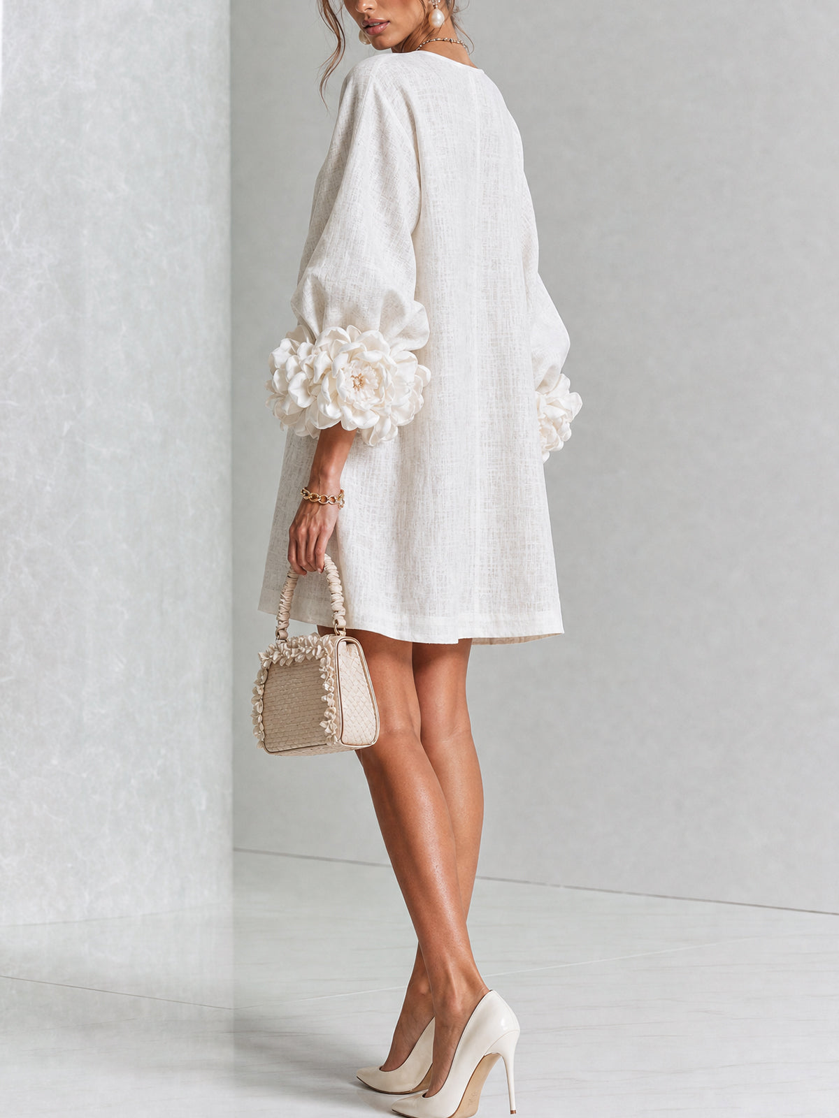 BEAUMONT NICE | ROBE ÉLÉGANTE À MANCHES POUR FEMMES