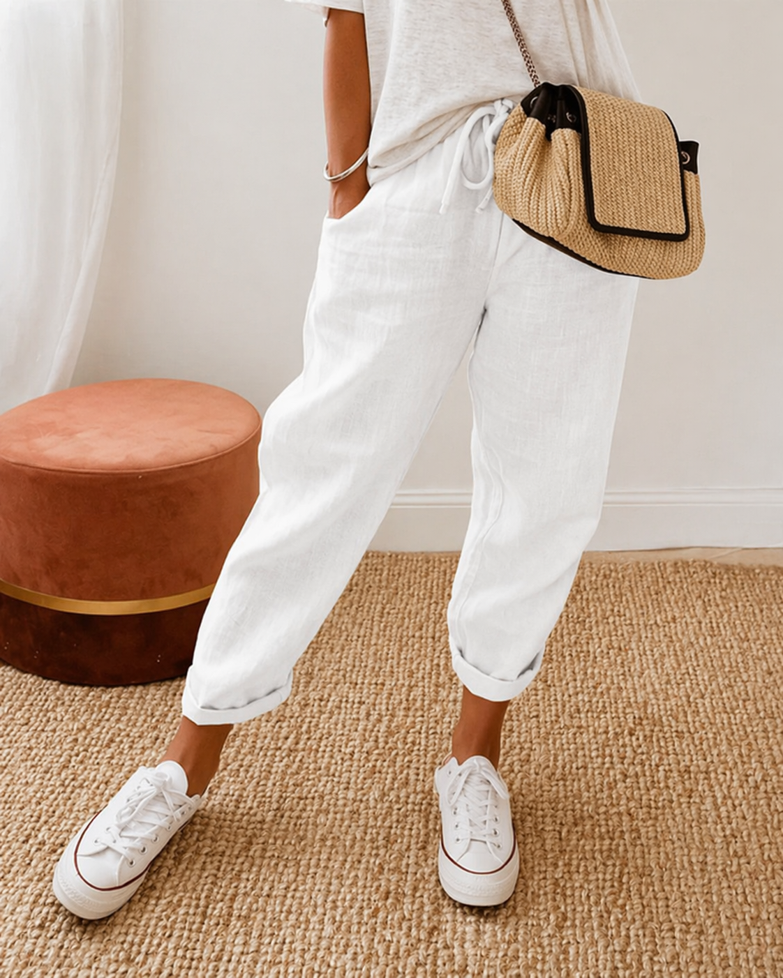 BEAUMONT NICE | PANTALON LIN DÉTENDU POUR FEMMES
