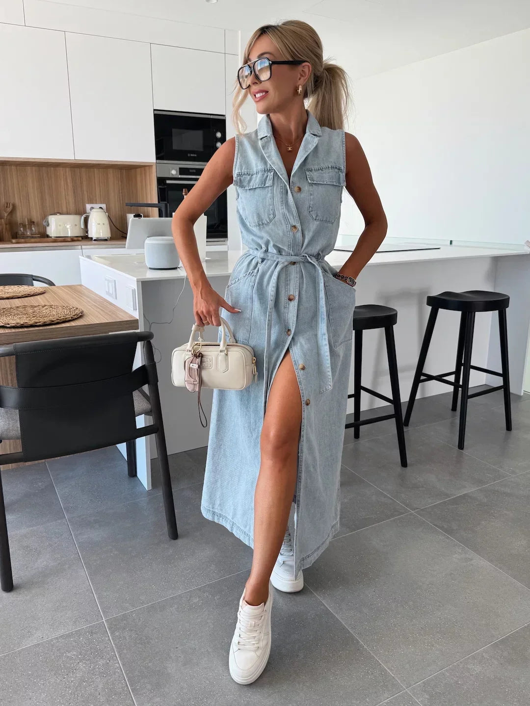 BEAUMONT NICE | ROBE EN JEAN MODERNE POUR FEMME