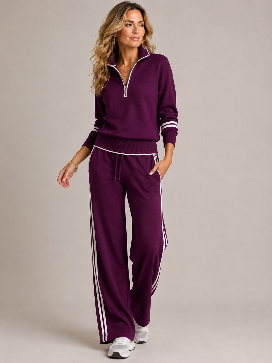 BEAUMONT NICE | ENSEMBLE PANTALON ZIP MI-HAUT POUR FEMMES