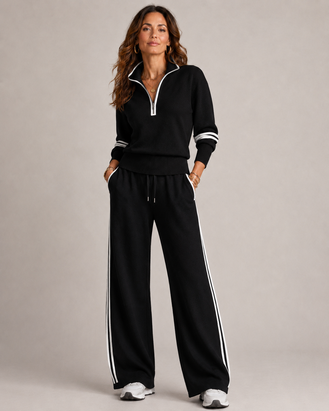 BEAUMONT NICE | ENSEMBLE PANTALON ZIP MI-HAUT POUR FEMMES