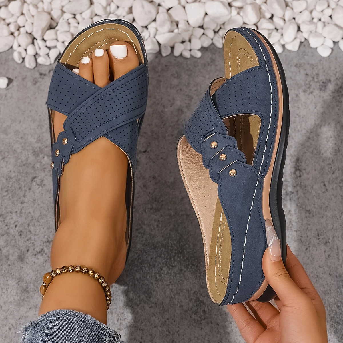 BEAUMONT NICE | SANDALES À TALON COMPENSÉ CHIC POUR FEMMES
