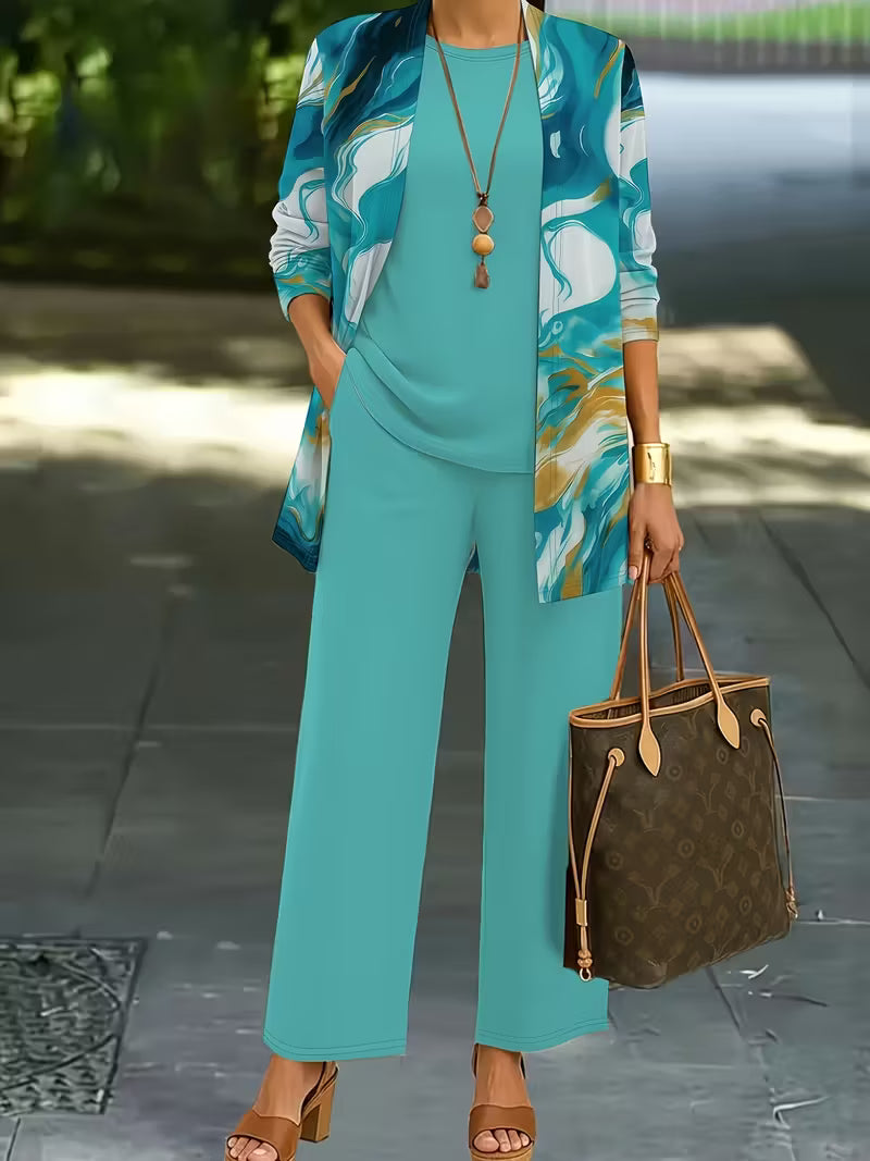BEAUMONT NICE | ENSEMBLE EN IMPRESSION MARBRÉE POUR FEMMES