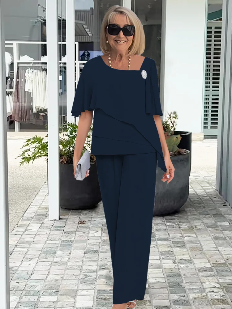 BEAUMONT NICE | ENSEMBLE PANTALON EN CHIFFON ÉLÉGANT POUR FEMMES