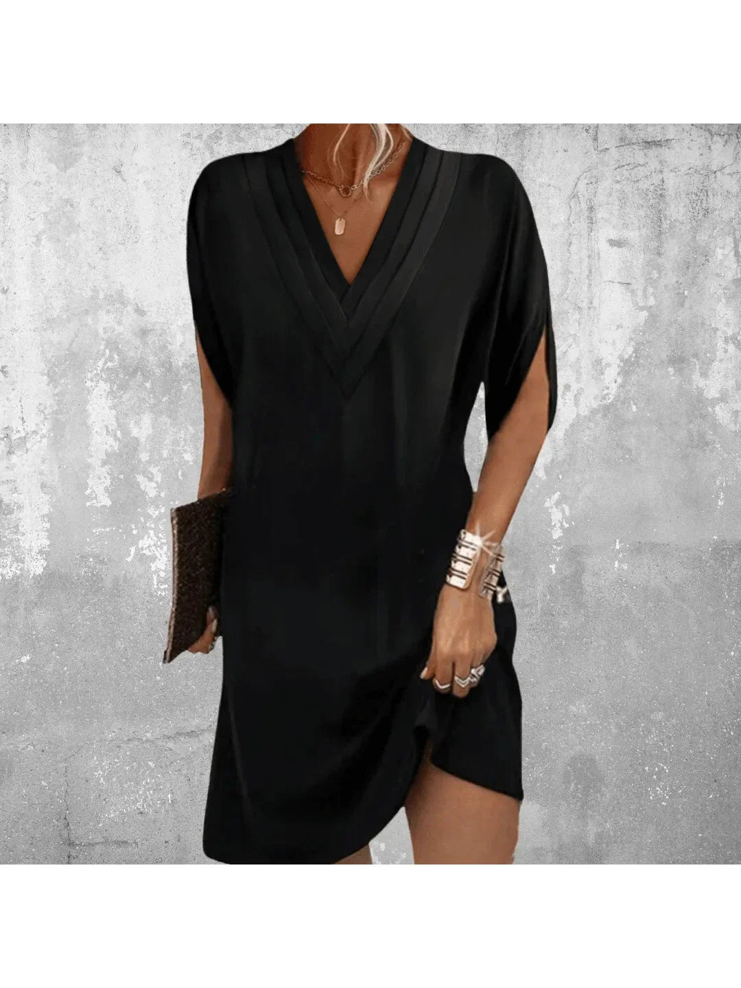 BEAUMONT NICE | ROBE TUNIQUE À COL EN V POUR FEMMES