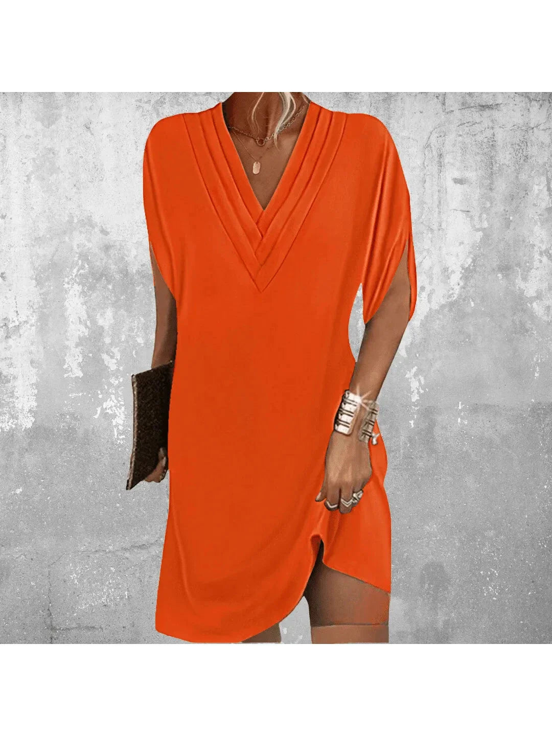 BEAUMONT NICE | ROBE TUNIQUE À COL EN V POUR FEMMES