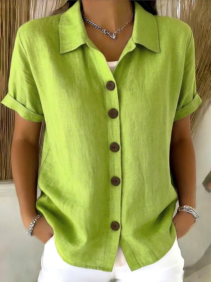 BEAUMONT NICE | CHEMISE À MANCHES COURTES AVEC COL POUR FEMMES
