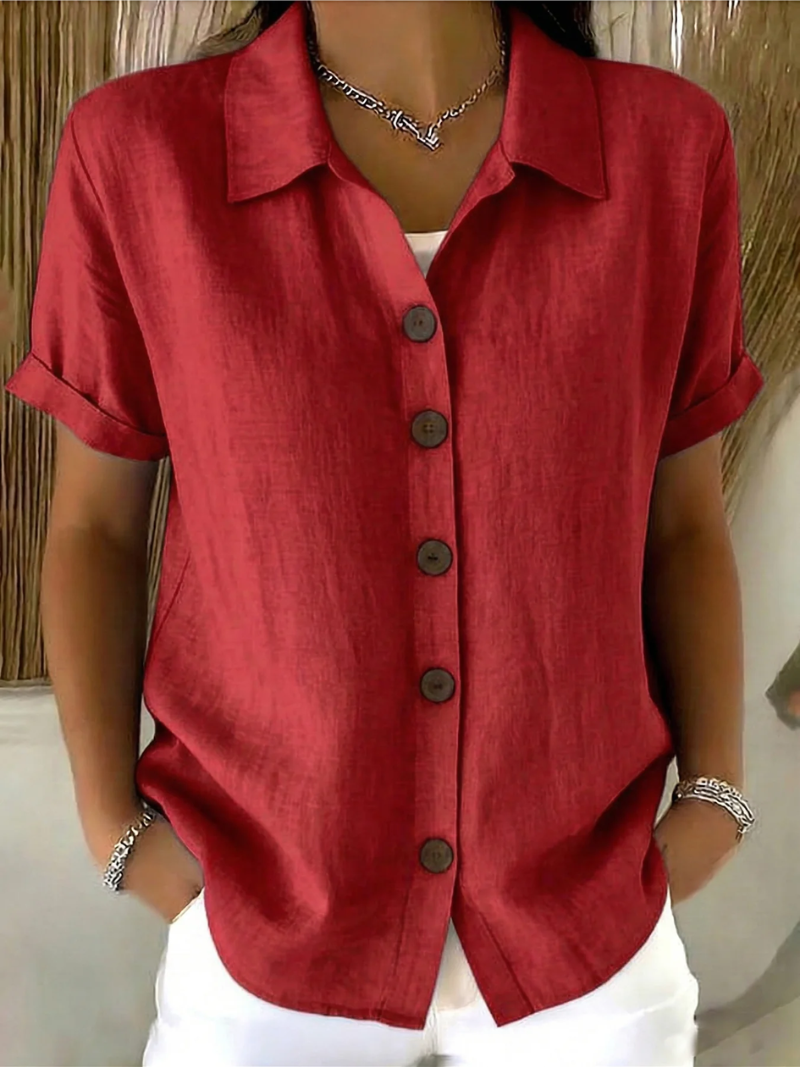 BEAUMONT NICE | CHEMISE À MANCHES COURTES AVEC COL POUR FEMMES