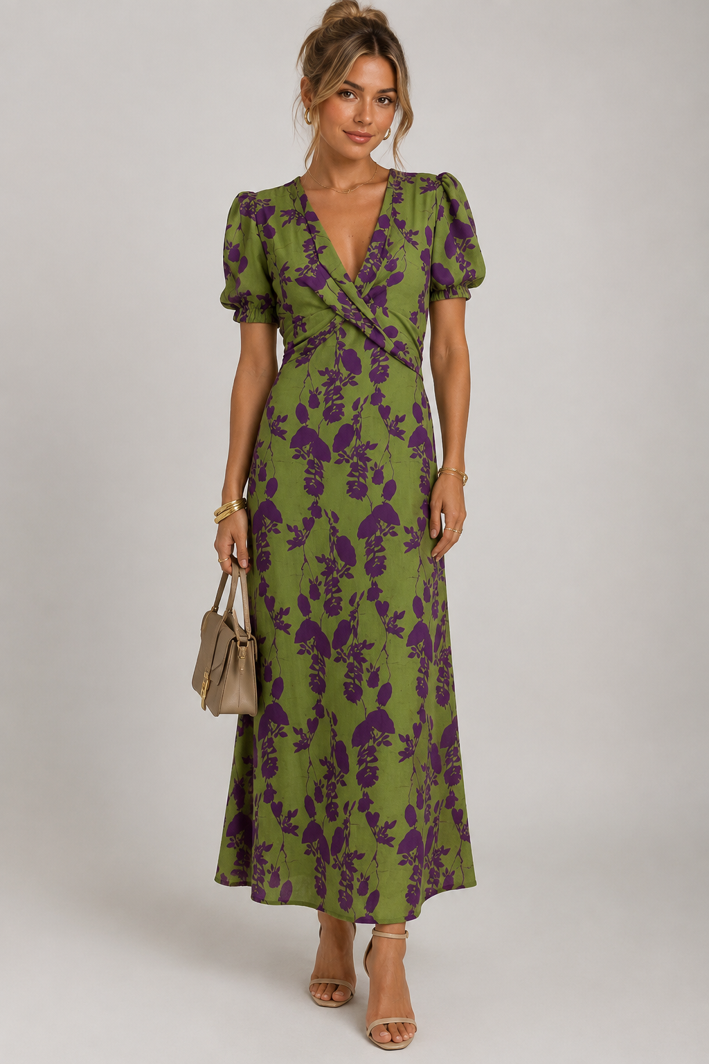 BEAUMONT NICE | ROBE MIDI ENVELOPPE ÉLÉGANTE POUR FEMMES