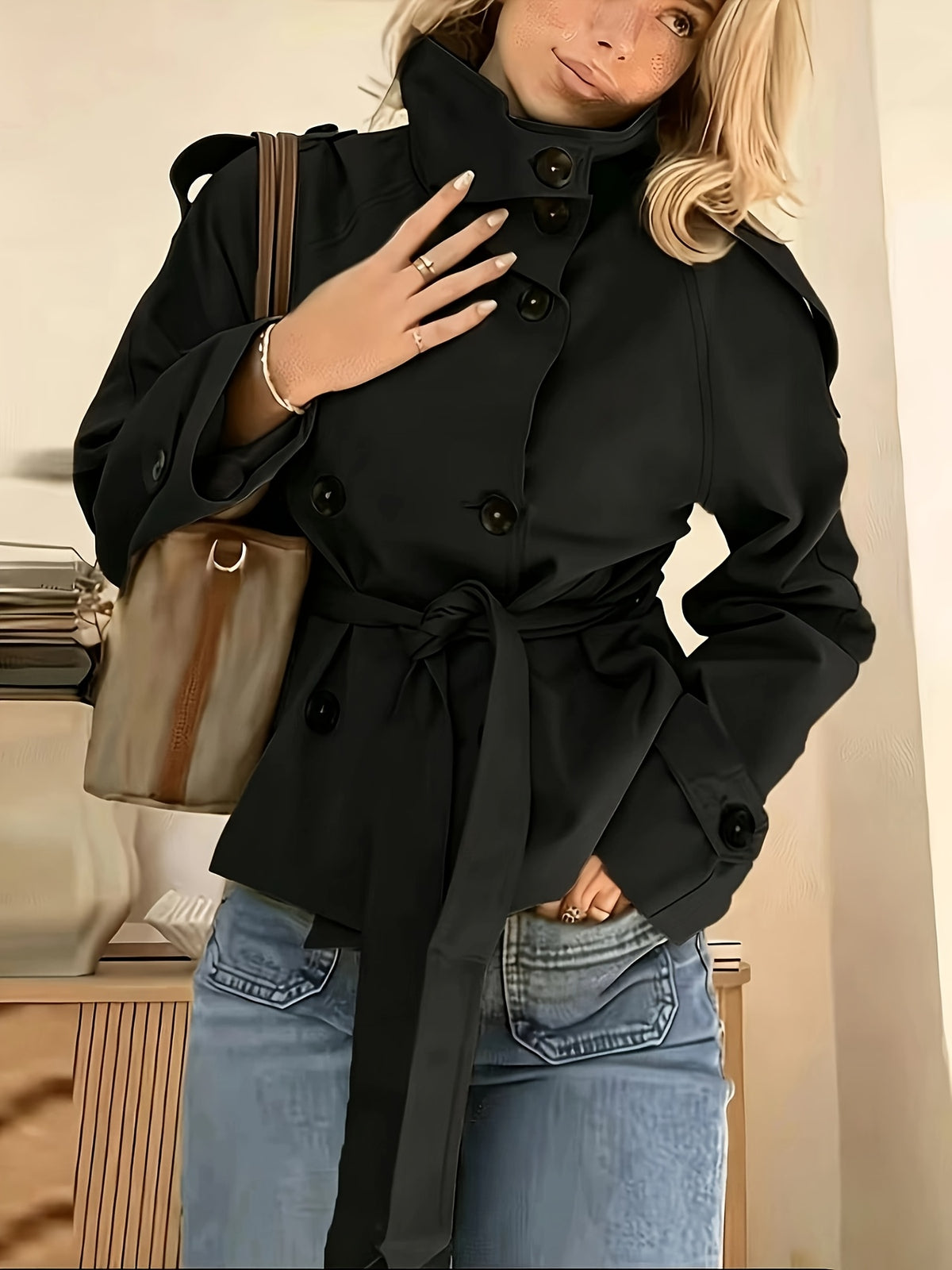 BEAUMONT NICE | TRENCH-COAT COURT CEINTURÉE POUR FEMMES