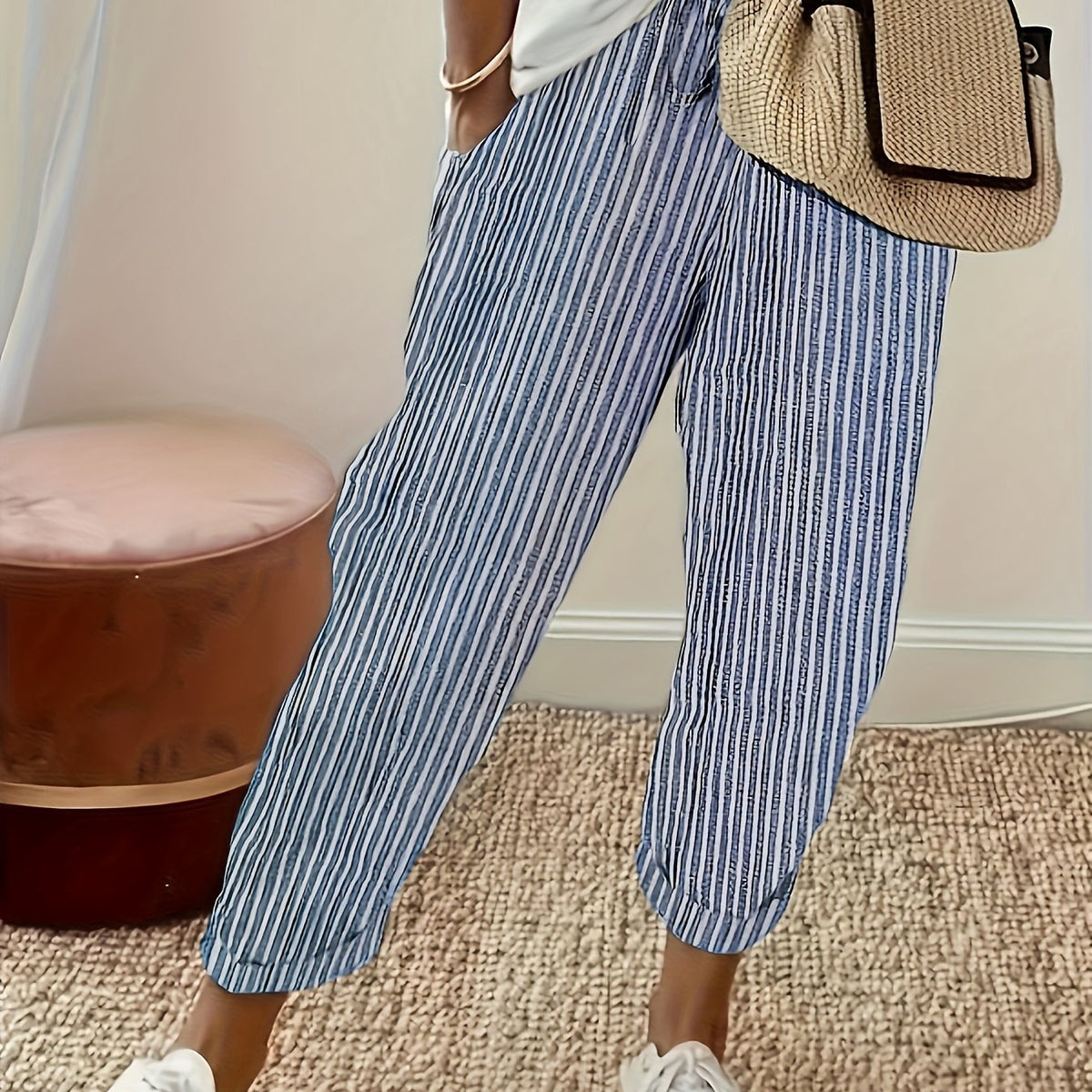 BEAUMONT NICE | PANTALONS LARGES À RAYURES POUR FEMMES