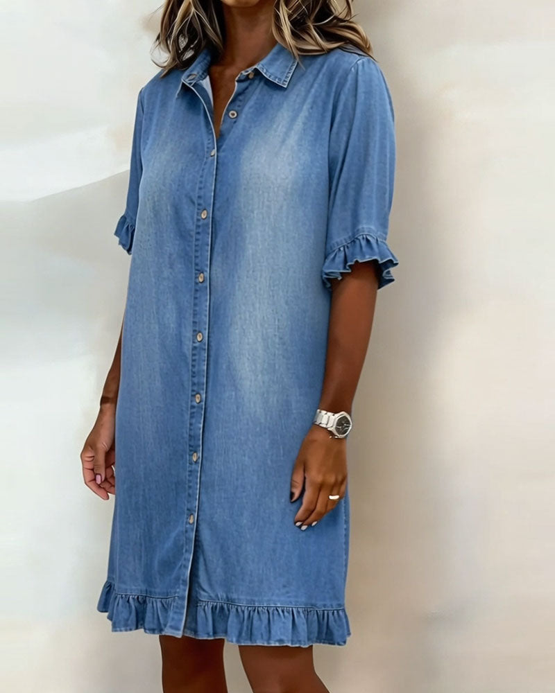 BEAUMONT NICE | ROBE MIDI EN DENIM MODERNE POUR FEMME