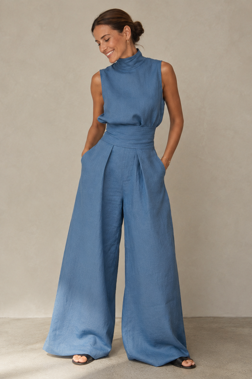 BEAUMONT NICE | COMBINAISON PANTALON LARGE CLASSIQUE POUR FEMMES