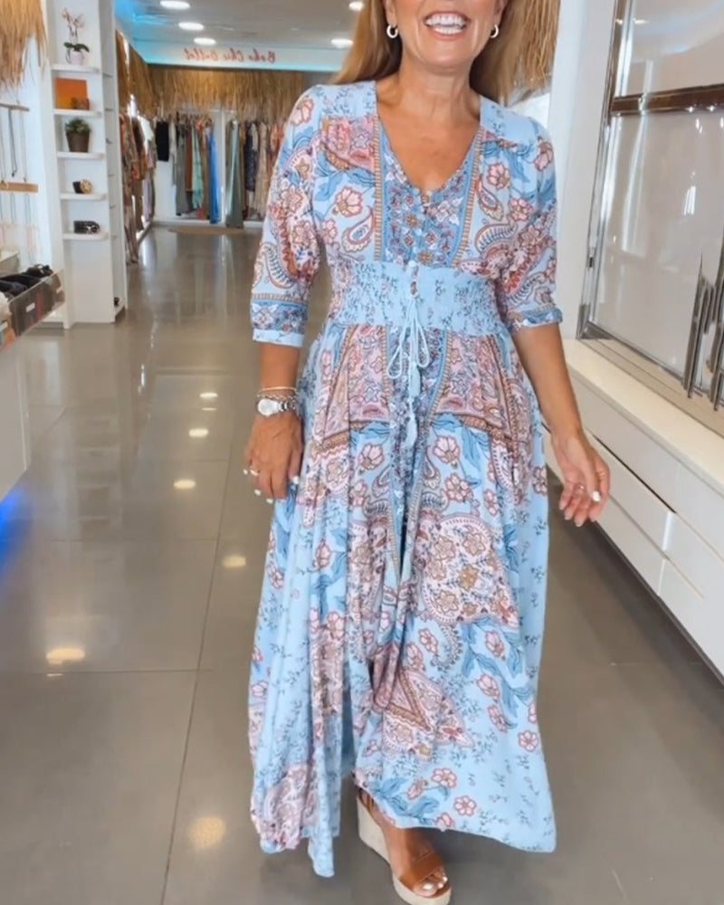 BEAUMONT NICE | MAXI ROBE IMPRIMÉE POUR FEMMES