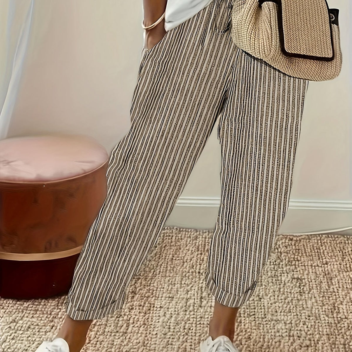 BEAUMONT NICE | PANTALONS LARGES À RAYURES POUR FEMMES