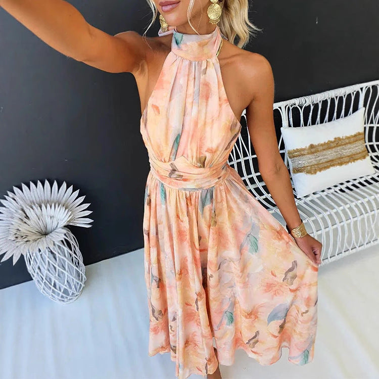 BEAUMONT NICE | ROBE MAXI ÉLÉGANTE À COL HALTER POUR FEMMES