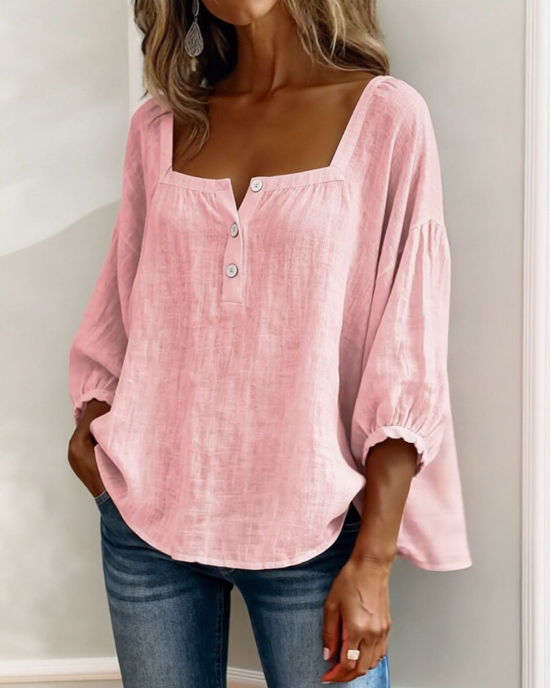 BEAUMONT NICE | BLOUSE À COL CARRE POUR FEMMES