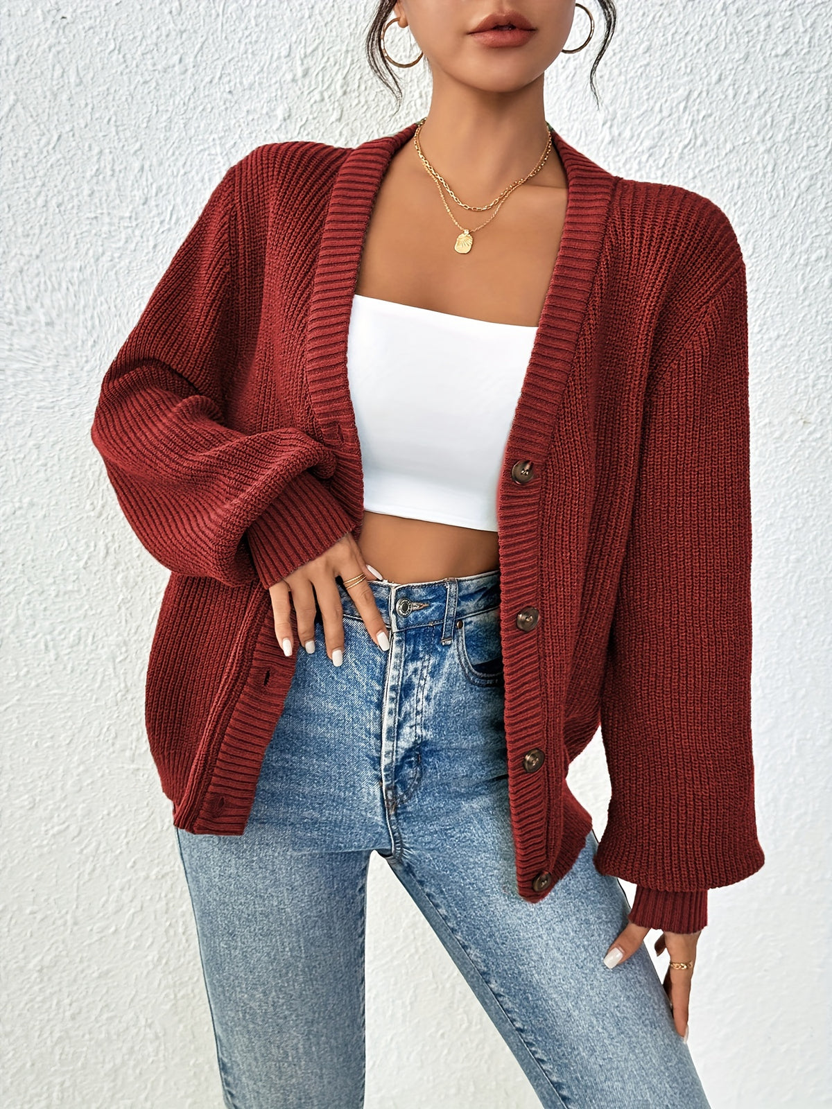 BEAUMONT NICE | GILET À COL EN V BOUTONNÉ POUR FEMMES