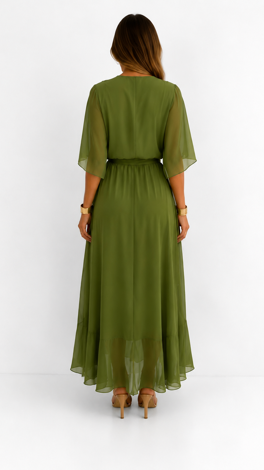 BEAUMONT NICE | ROBE EN CHIFFON À ENVELOPPER POUR FEMMES