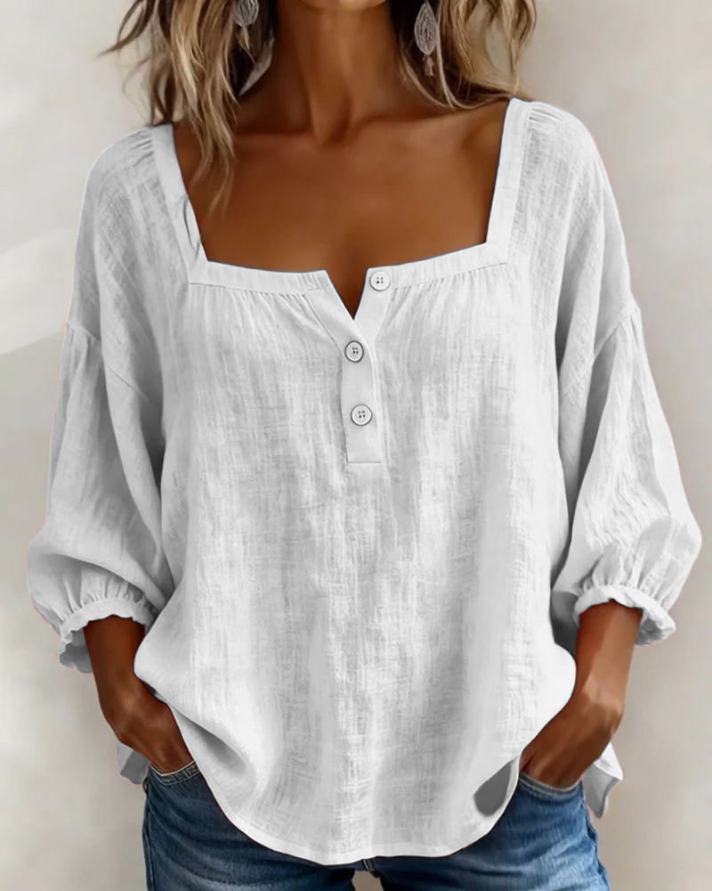 BEAUMONT NICE | BLOUSE À COL CARRE POUR FEMMES