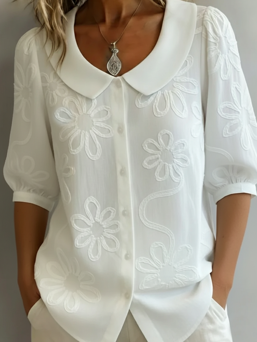 BEAUMONT NICE | BLOUSE D'ÉTÉ FLEURIE POUR FEMME