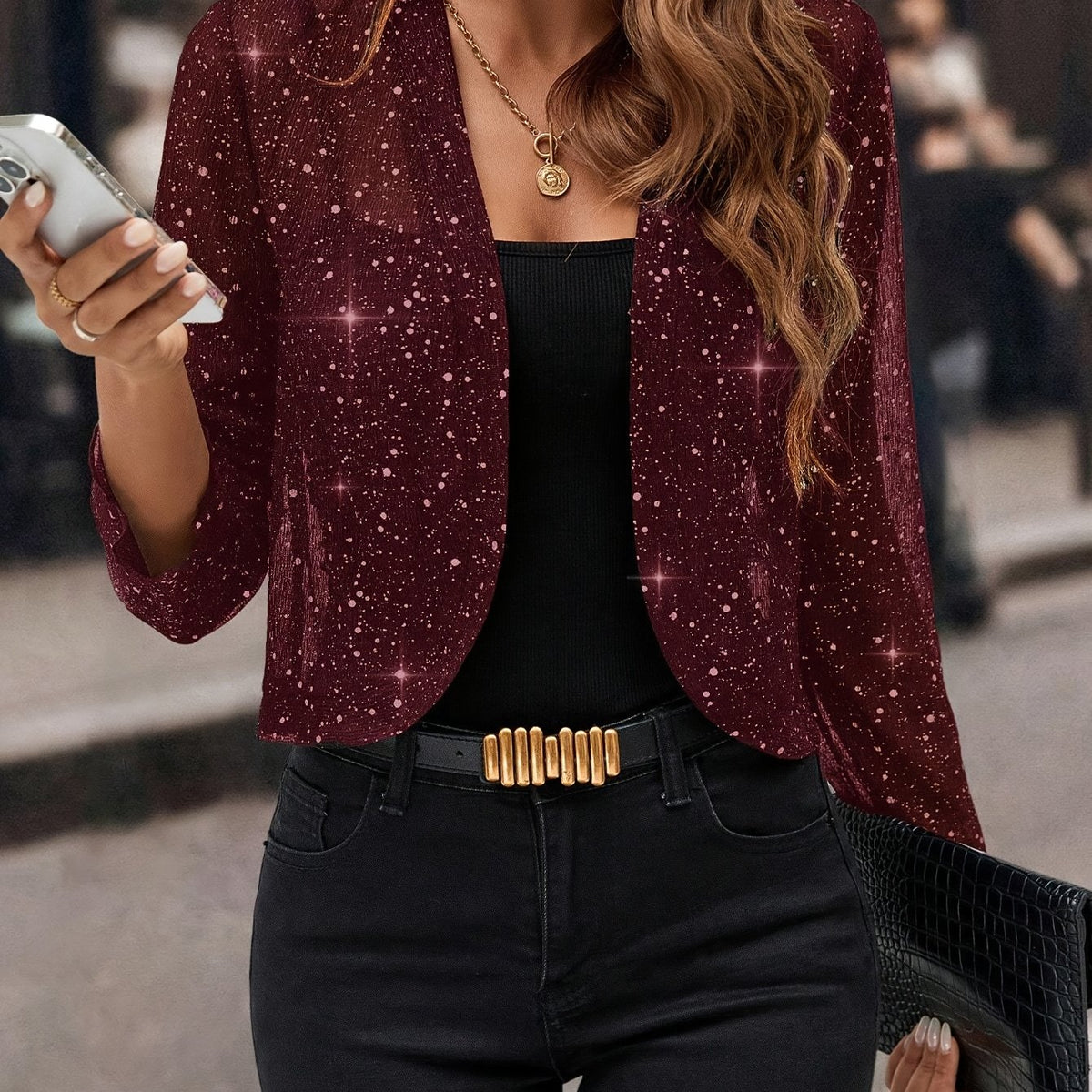 BEAUMONT NICE | VESTE COURTE À PAILLETTES POUR FEMMES