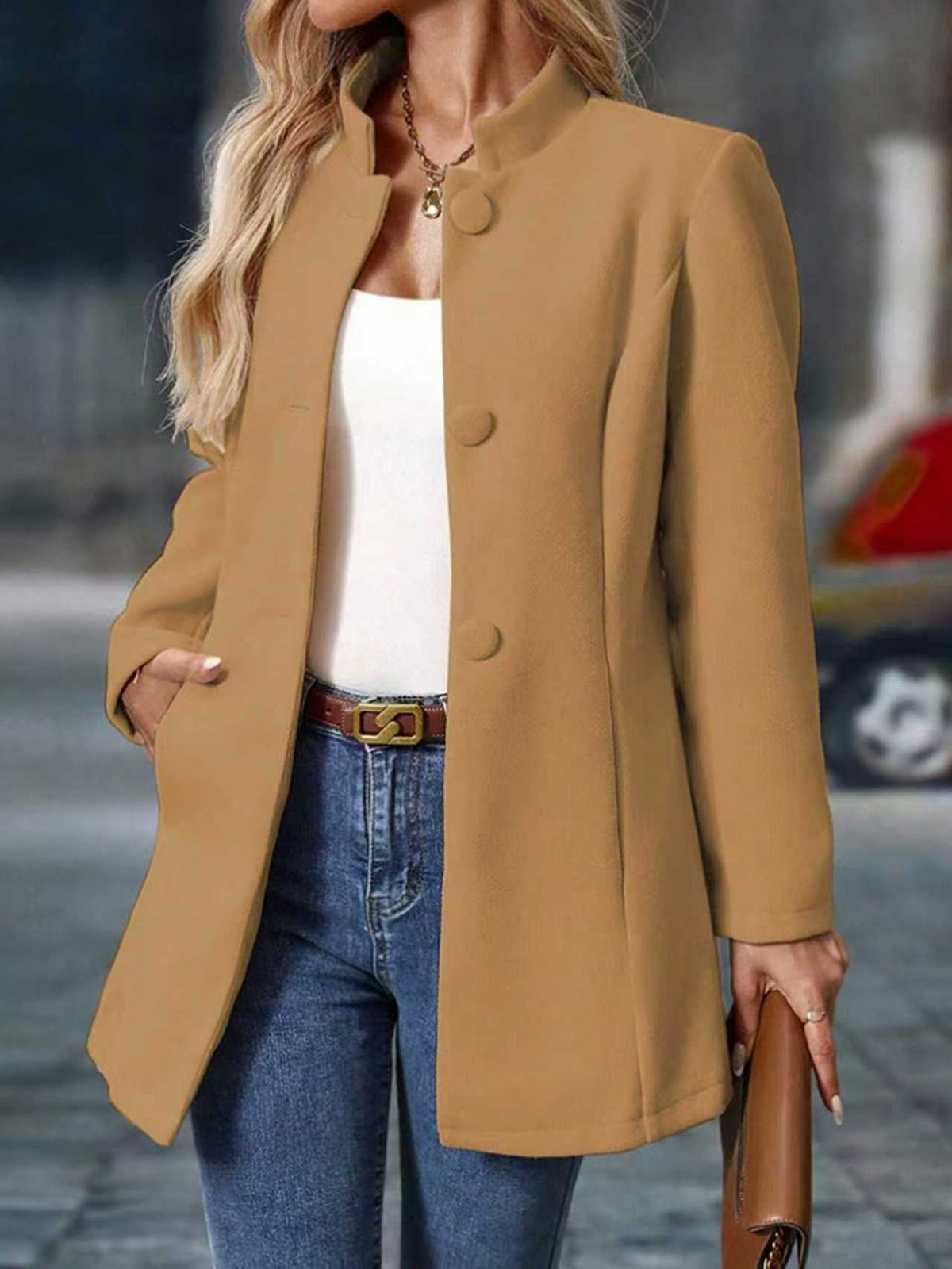 BEAUMONT NICE | MANTEAU MI-LONG À COL MONTANT POUR FEMMES