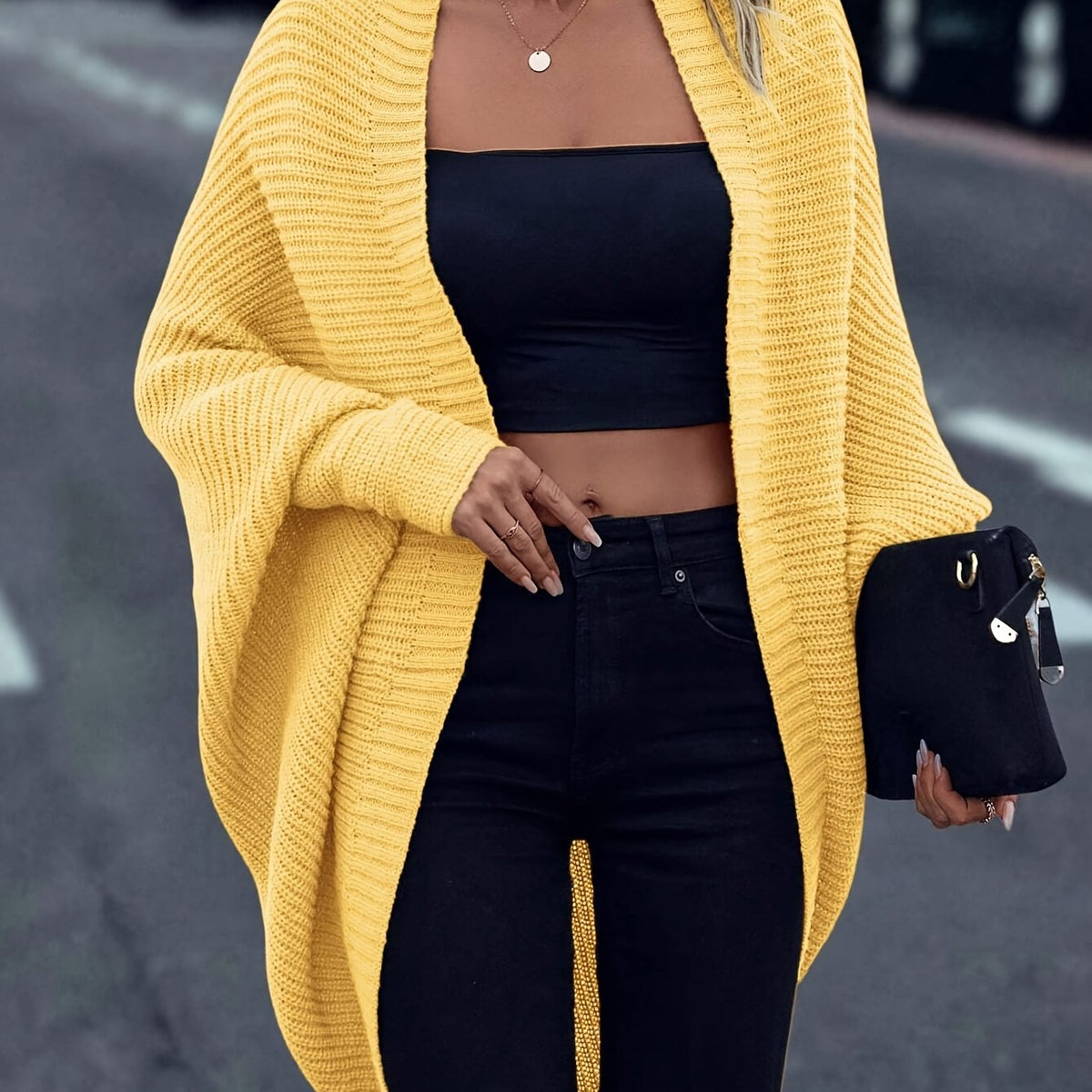 BEAUMONT NICE | GILET EN TRICOT SURDIMENSIONNÉE POUR FEMMES
