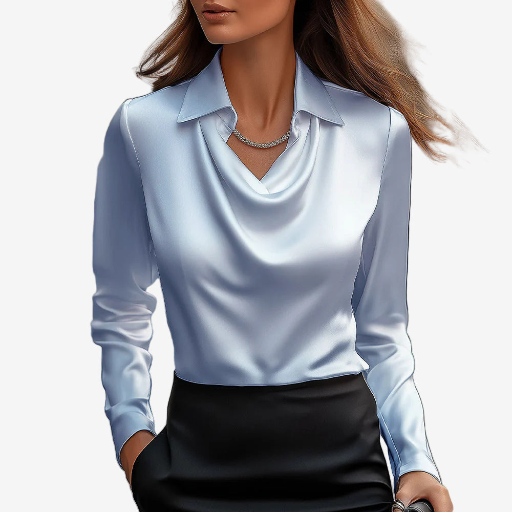 BEAUMONT NICE | BLOUSE DRAPÉE COL COWL POUR FEMMES