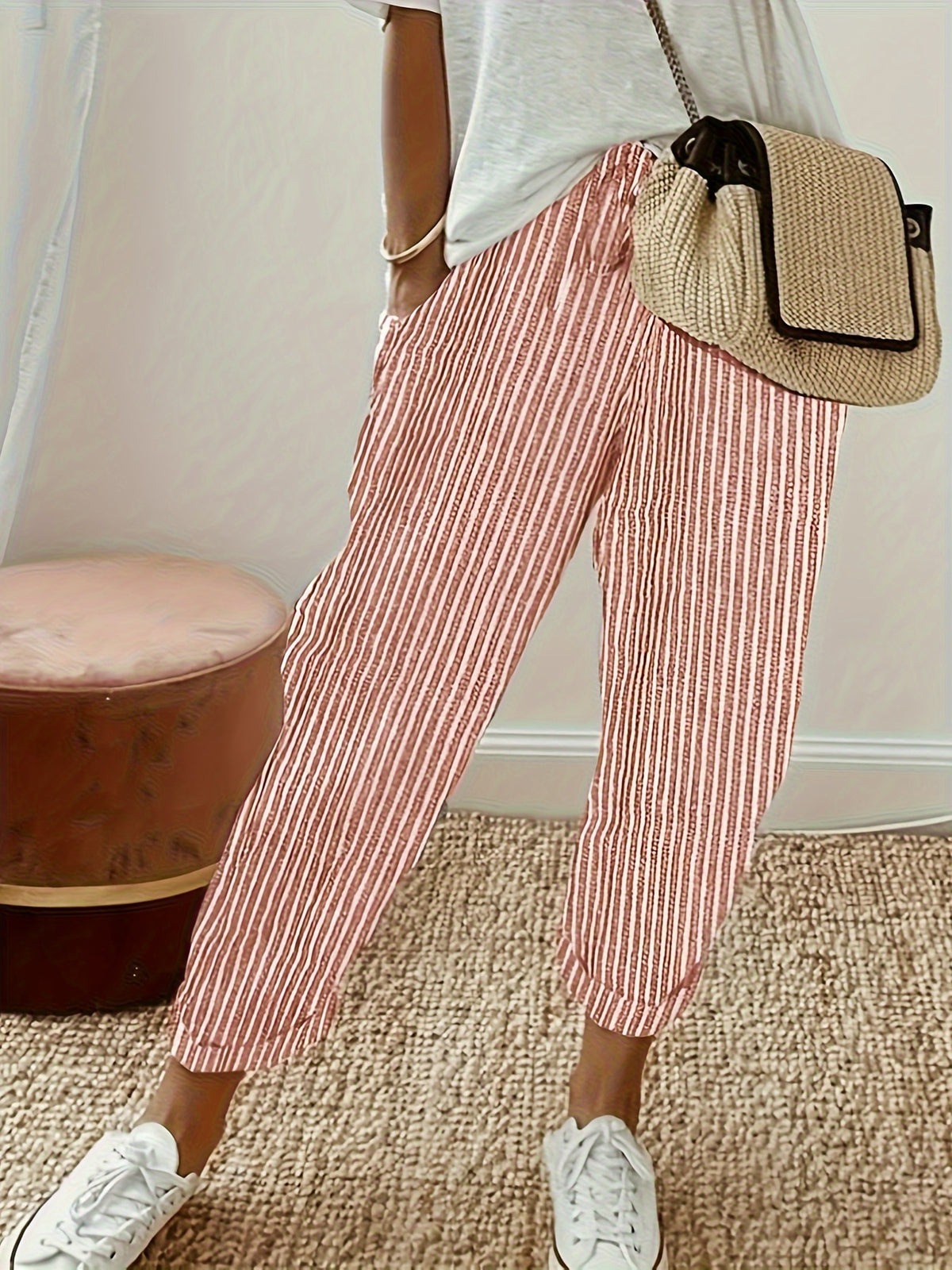BEAUMONT NICE | PANTALONS LARGES À RAYURES POUR FEMMES