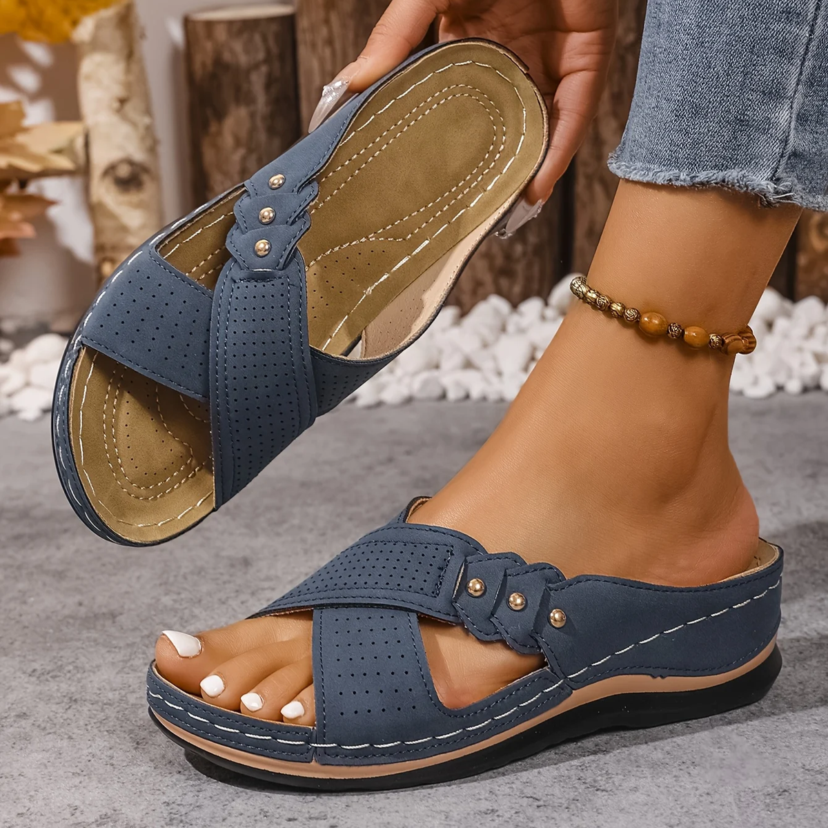 BEAUMONT NICE | SANDALES À TALON COMPENSÉ CHIC POUR FEMMES