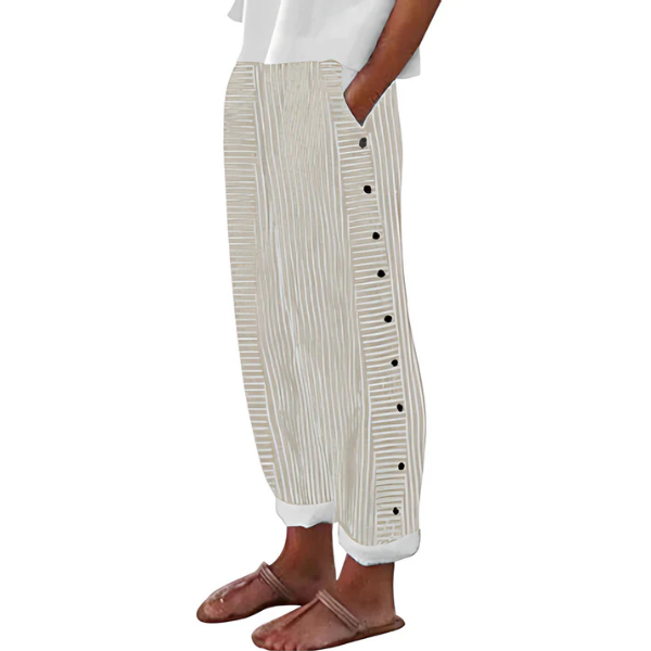 BEAUMONT NICE | PANTALON FLUIDE RAYÉ POUR FEMMES