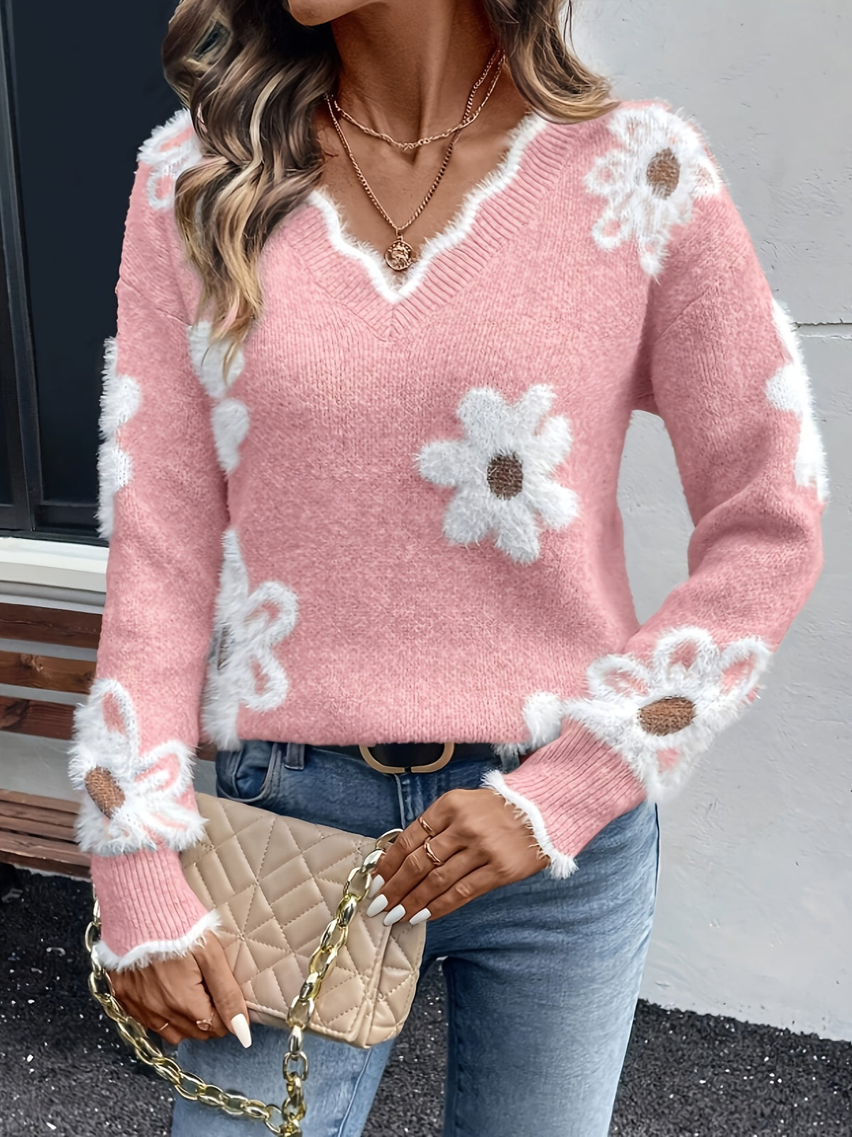 BEAUMONT NICE | SWEAT-SHIRT FLORALE DIRECTIONNEL POUR FEMMES