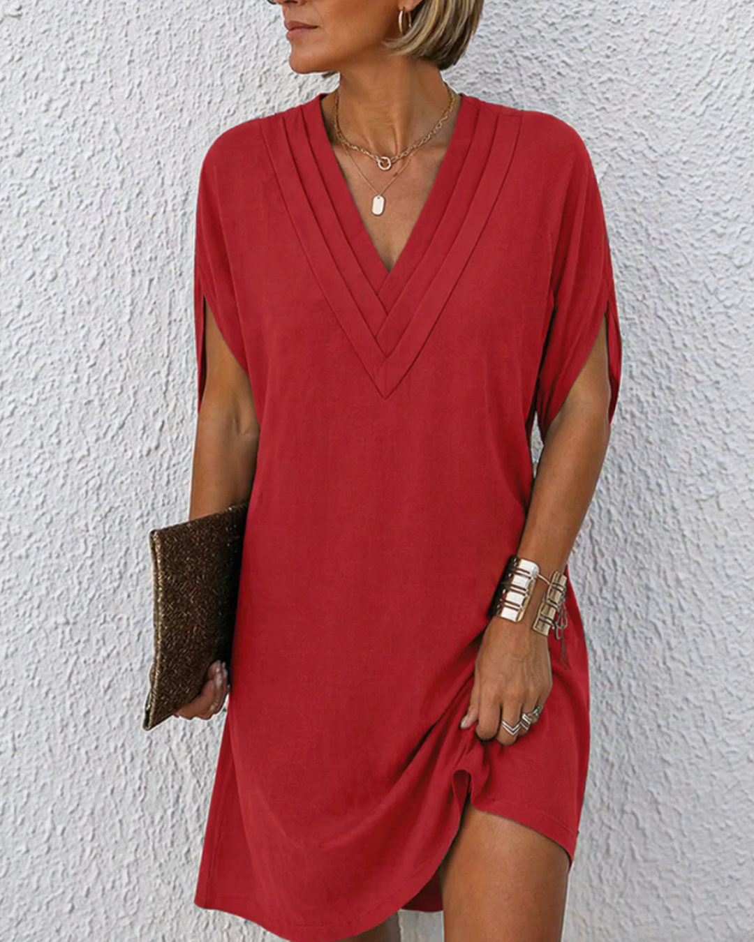 BEAUMONT NICE | ROBE ENVELOPPE À COL EN V POUR FEMMES