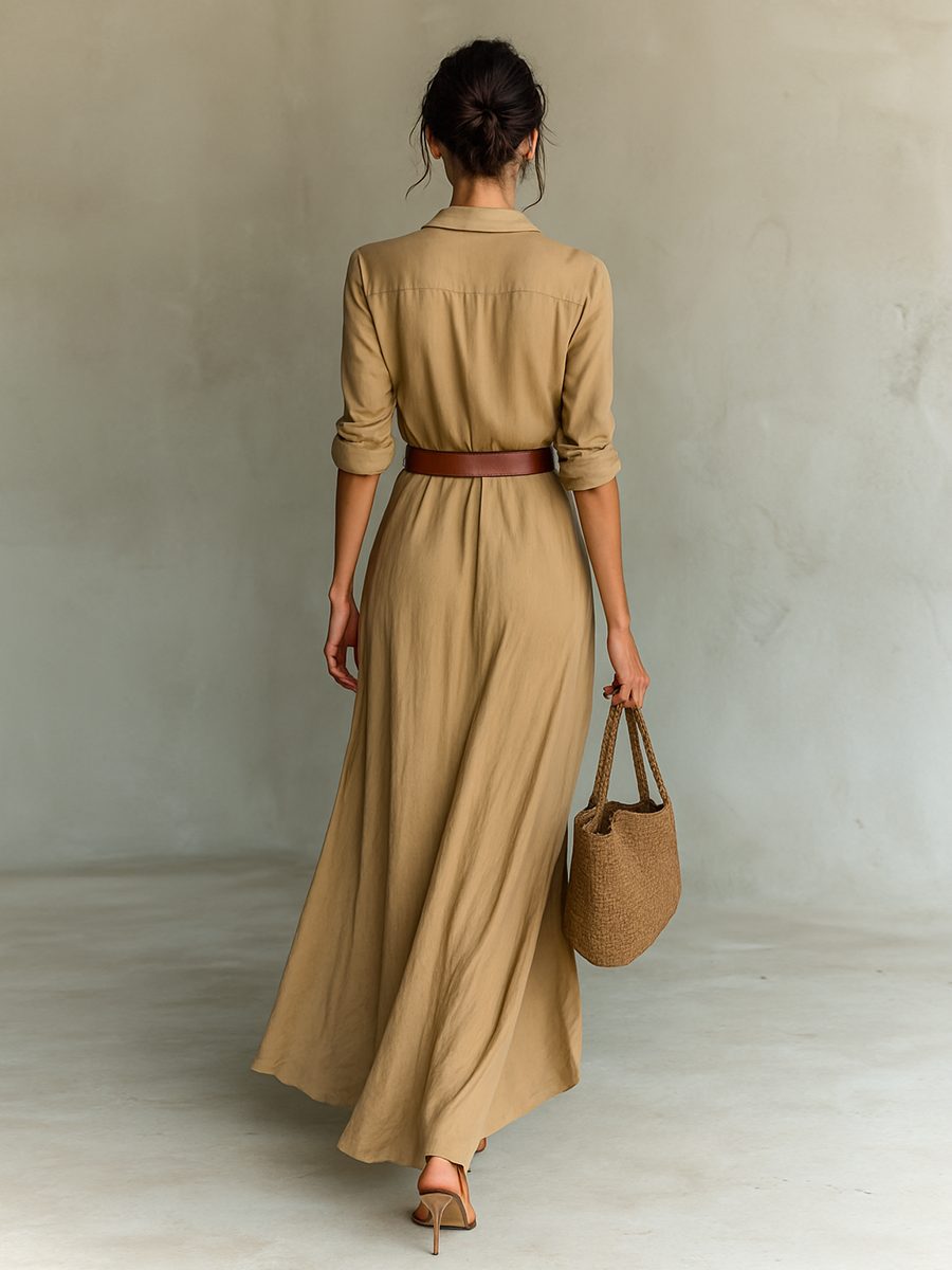 BEAUMONT NICE | ROBE MAXI À CEINTURE POUR FEMMES