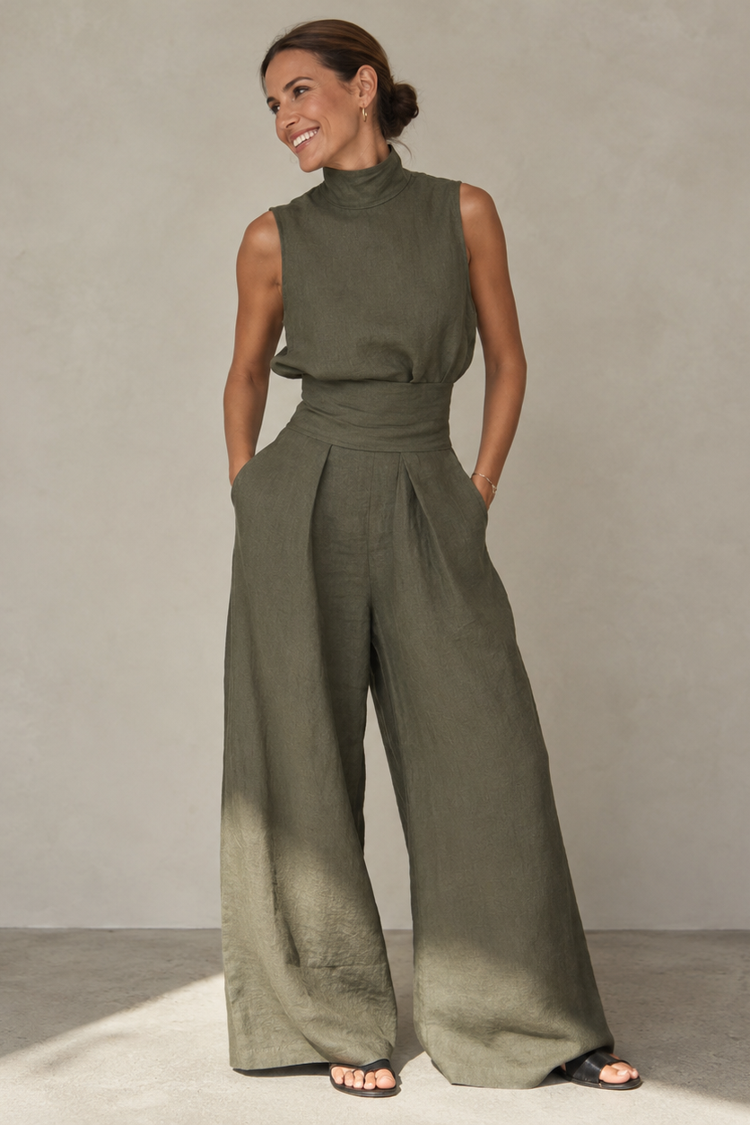 BEAUMONT NICE | COMBINAISON PANTALON LARGE CLASSIQUE POUR FEMMES