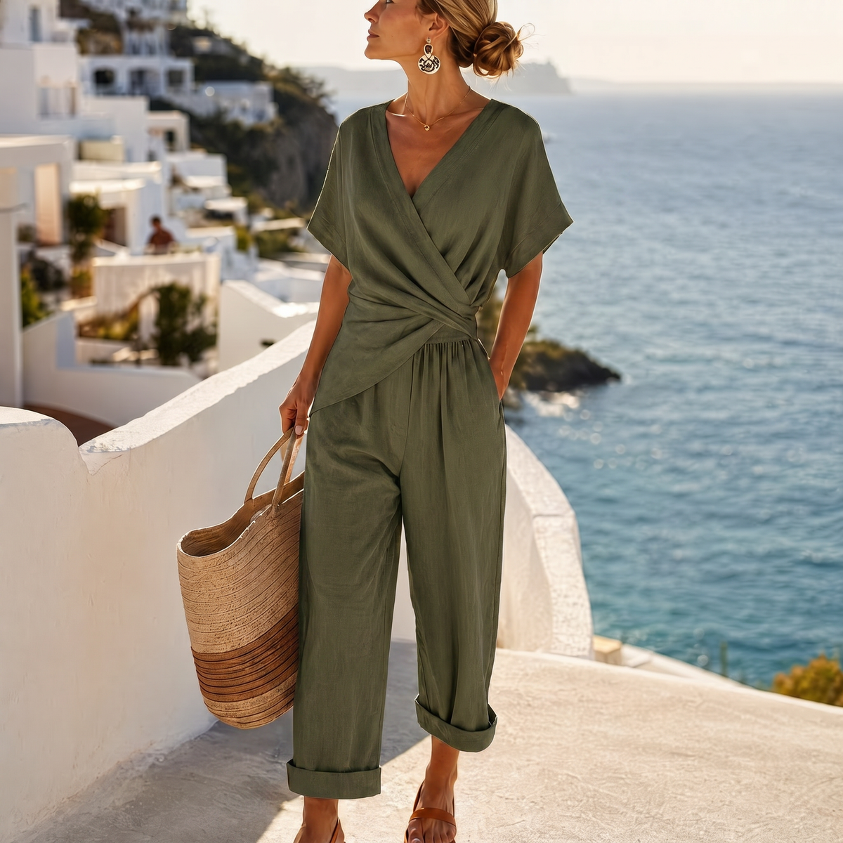 BEAUMONT NICE | ENSEMBLE PANTALONS ENROULÉS POUR FEMMES