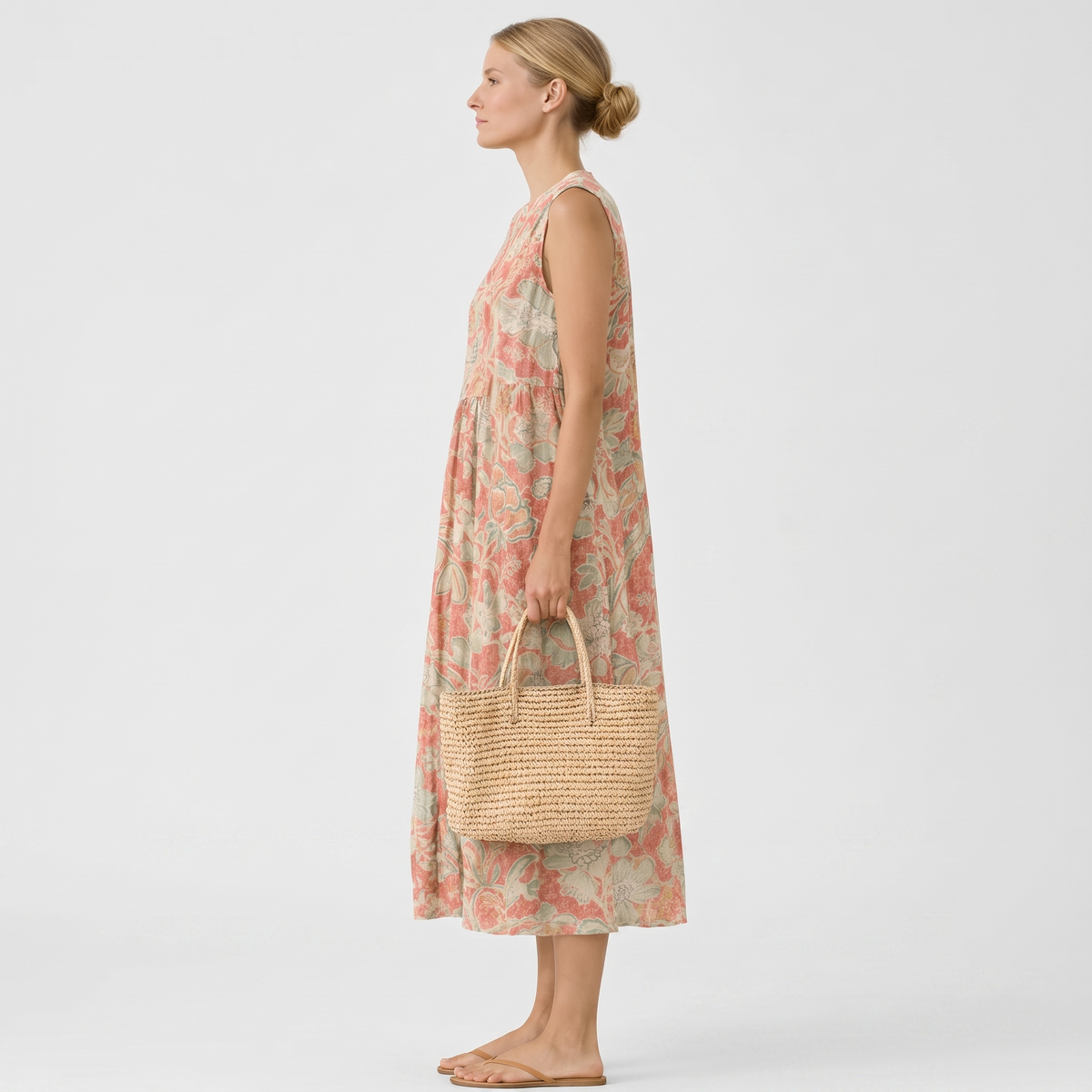 BEAUMONT NICE | FLORALE ROBE MIDI FLUIDE POUR FEMMES
