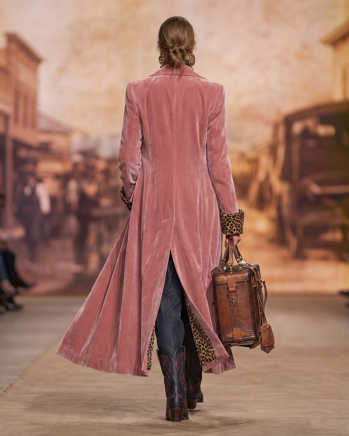 BEAUMONT NICE | MANTEAU MAXI DOUBLÉ EN PEAU DE LÉOPARD POUR FEMMES