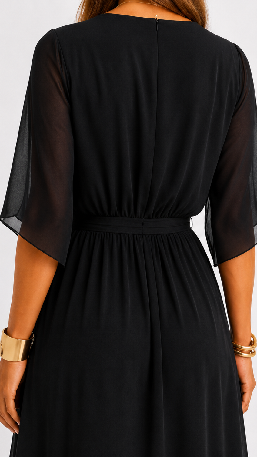 BEAUMONT NICE | ROBE EN CHIFFON À ENVELOPPER POUR FEMMES