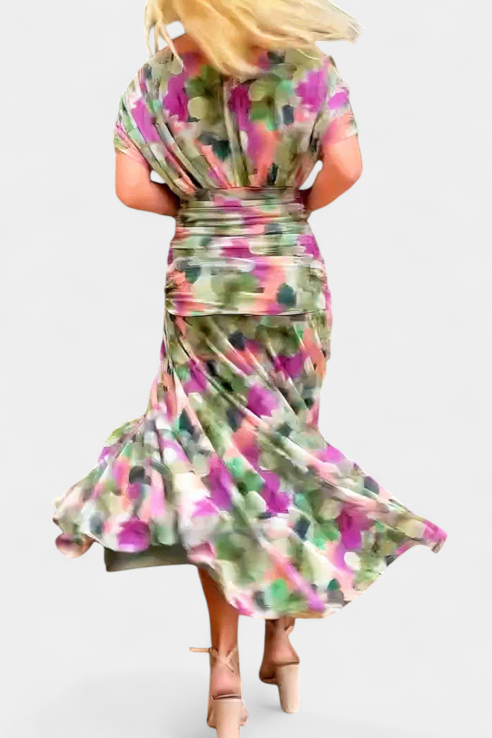 BEAUMONT NICE | CHIC ROBE MAXI À COL EN V POUR FEMMES