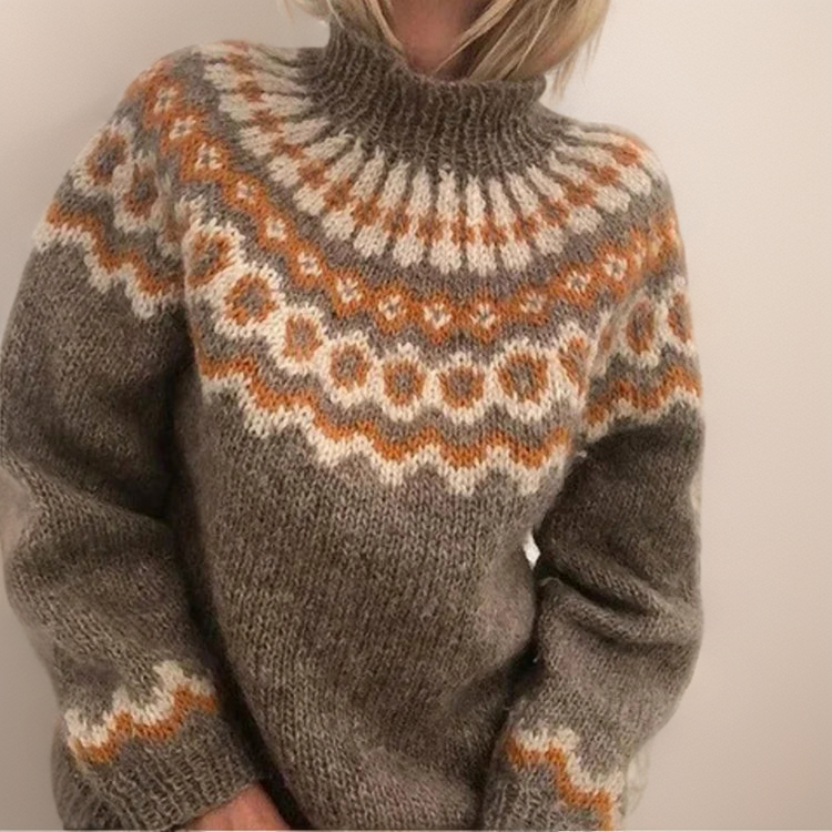 BEAUMONT NICE | PULL COL ROLLÉ RIBBÉ POUR FEMMES