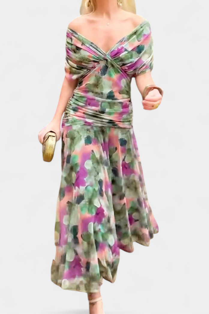 BEAUMONT NICE | CHIC ROBE MAXI À COL EN V POUR FEMMES