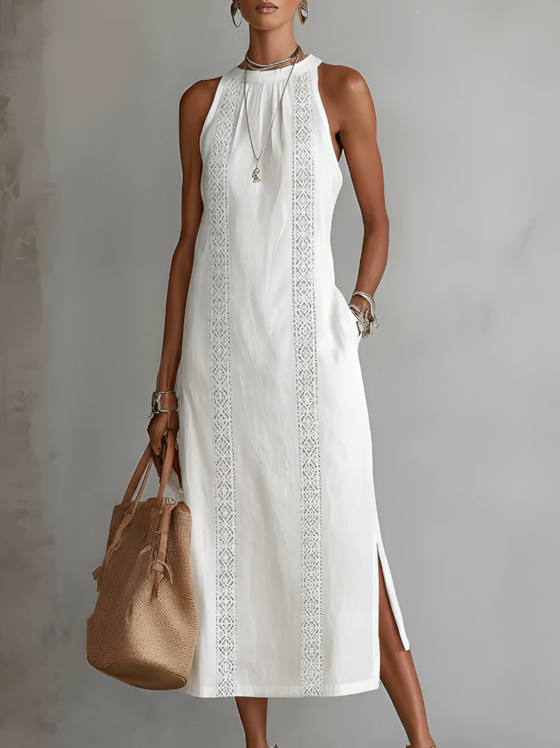 BEAUMONT NICE | ROBE MIDI SANS MANCHES CHIC POUR FEMMES